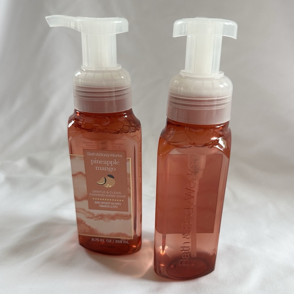 Bath & Body Works PINEAPPLE MANGO 8.75 Oz Foaming HAND SOAP Lot‎ of 2 - Picture 2 of 4